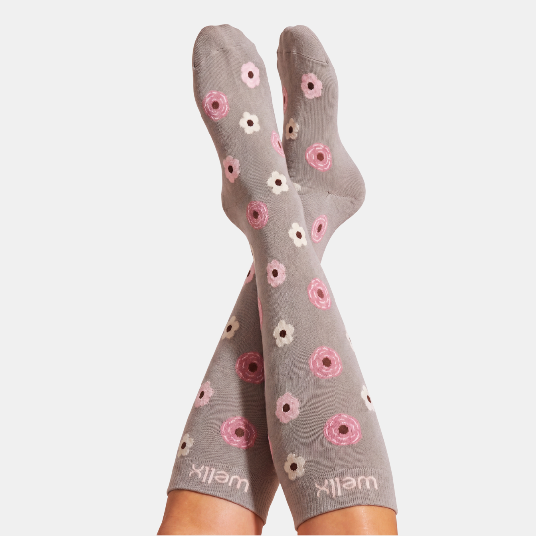 Flowers Gravel Compression Socks