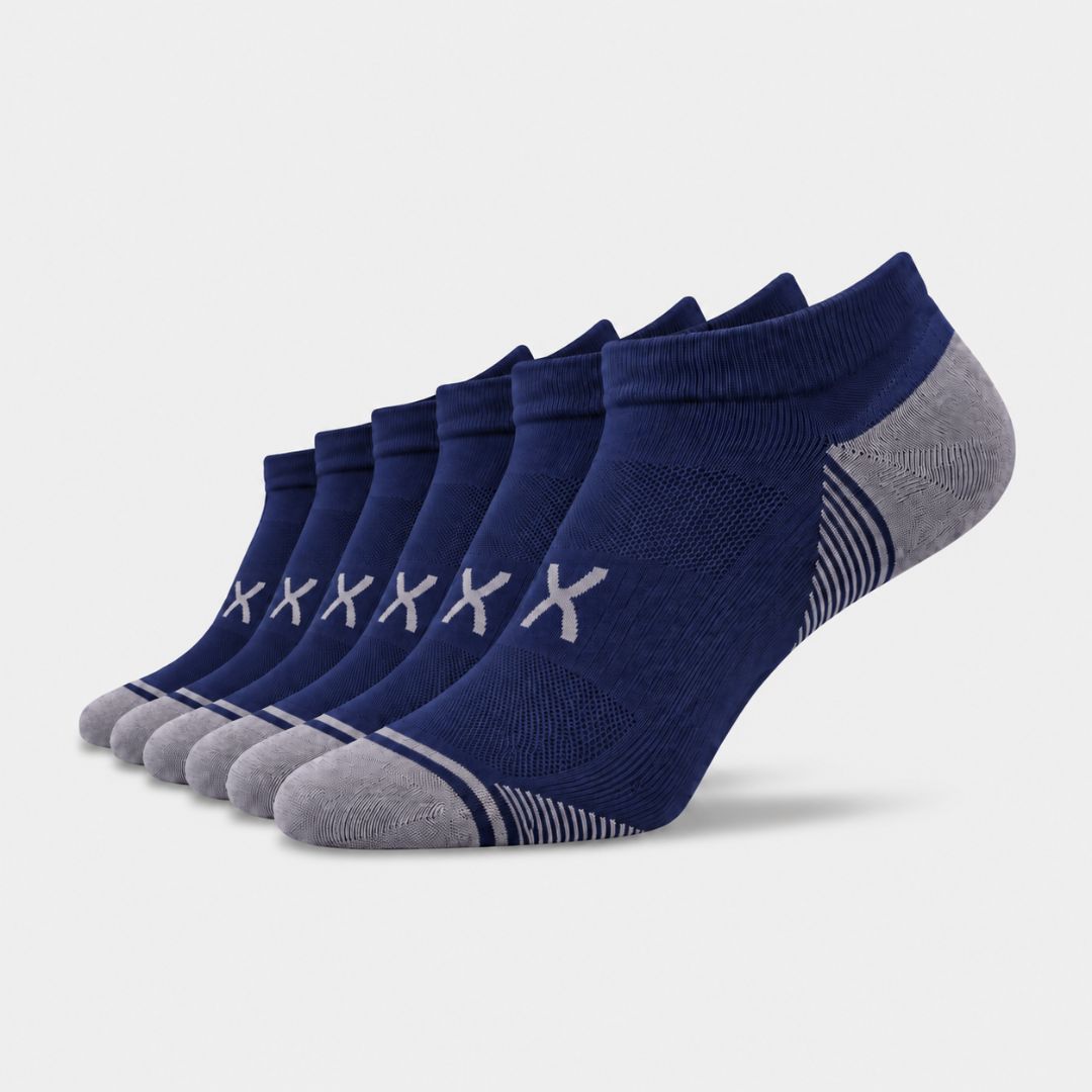 3-Pack Power Stride Ankle Socks Navy