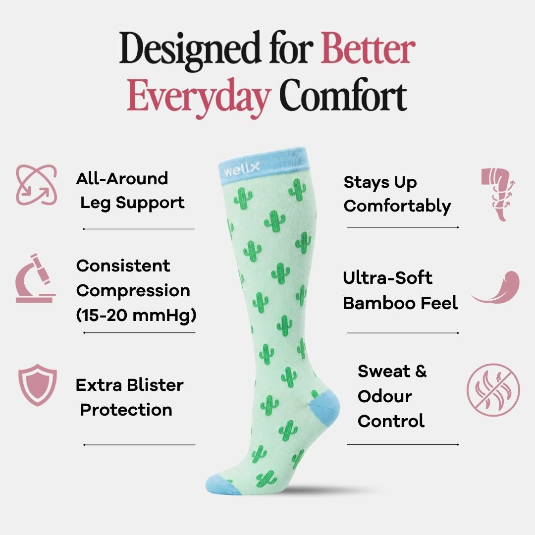 Cactus Green Compression Socks