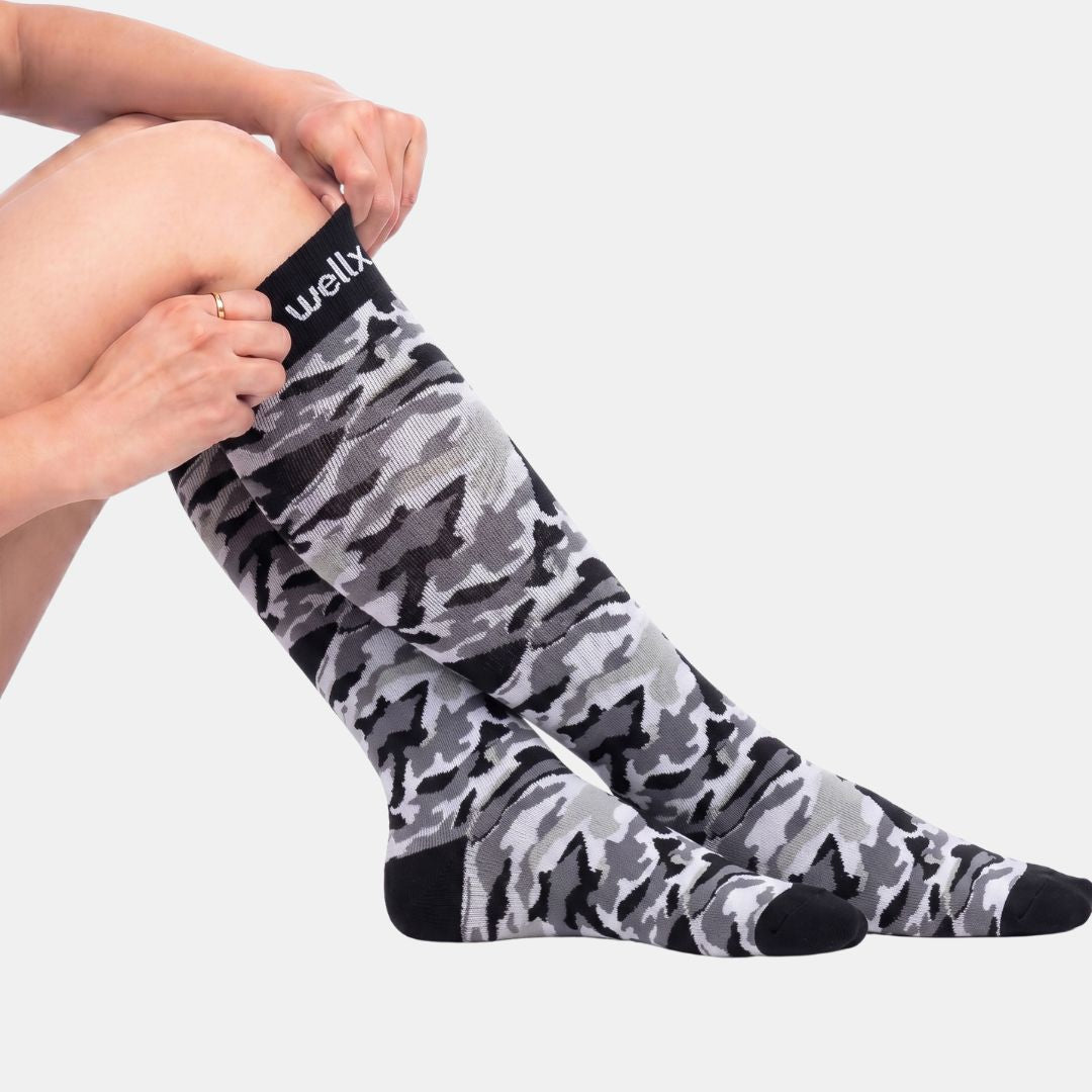 Camouflage Black Compression Socks