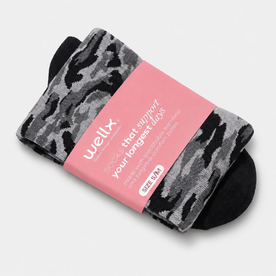 Camouflage Black Compression Socks
