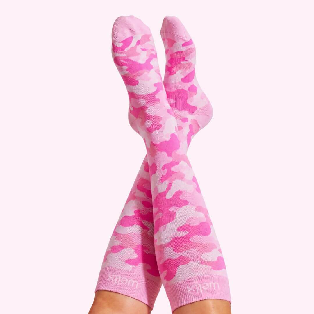 Camouflage Pink Compression Socks