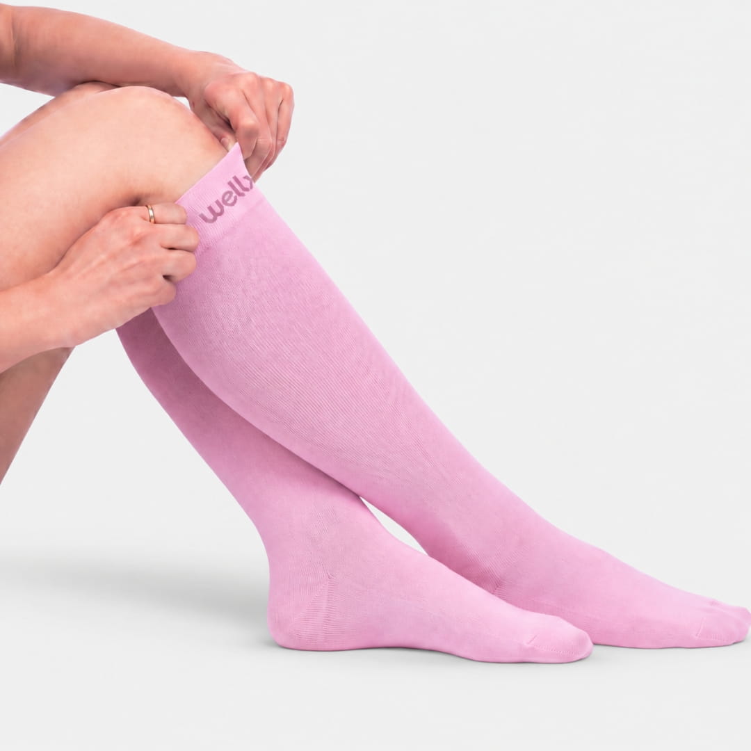 Candy Heart Pink Compression Socks