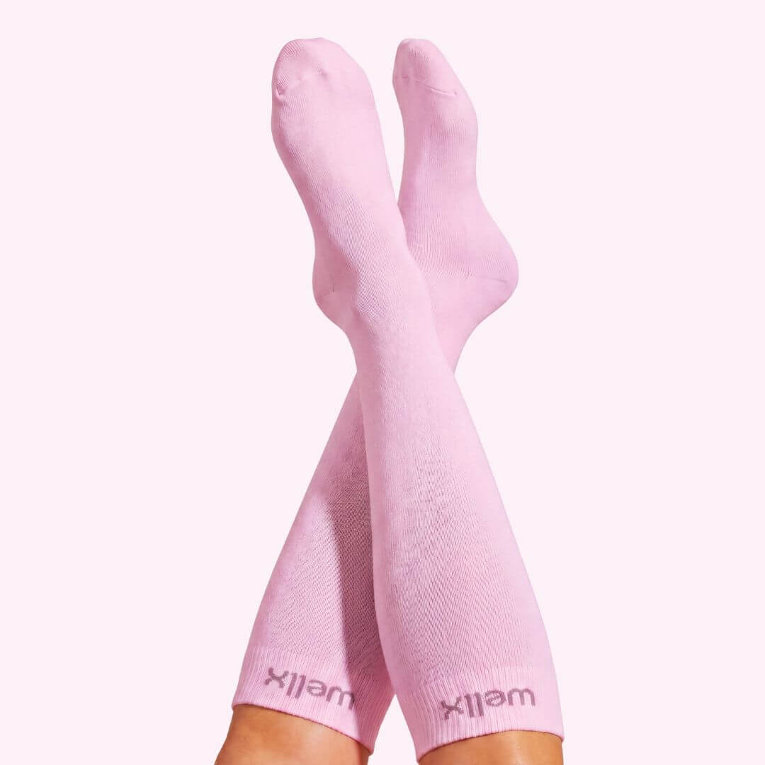 Candy Heart Pink Compression Socks