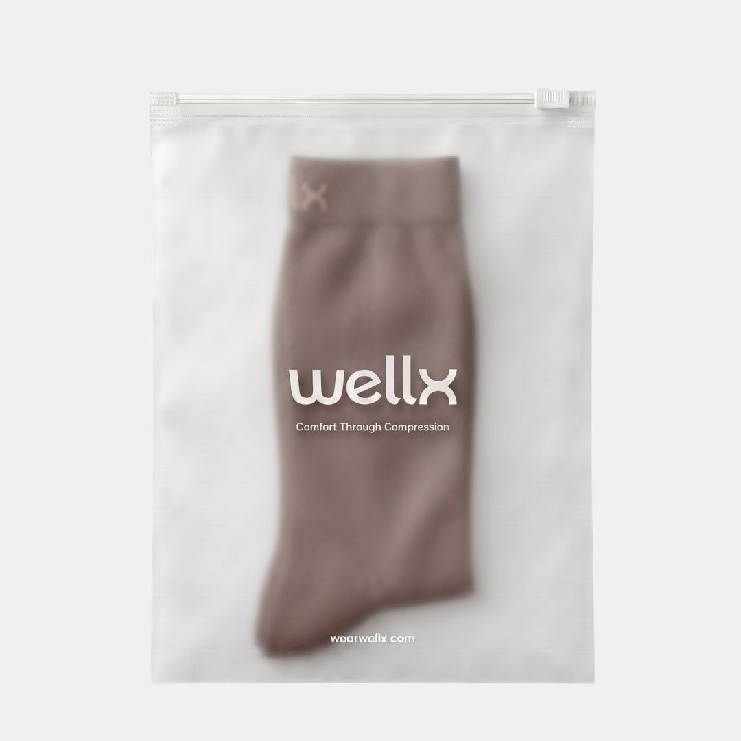 Espresso Wide Calf Compression Socks Men