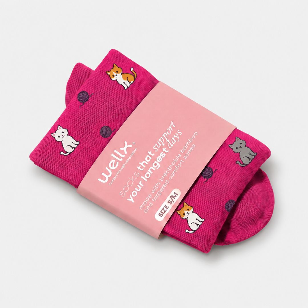 Kittens Pink Compression Socks