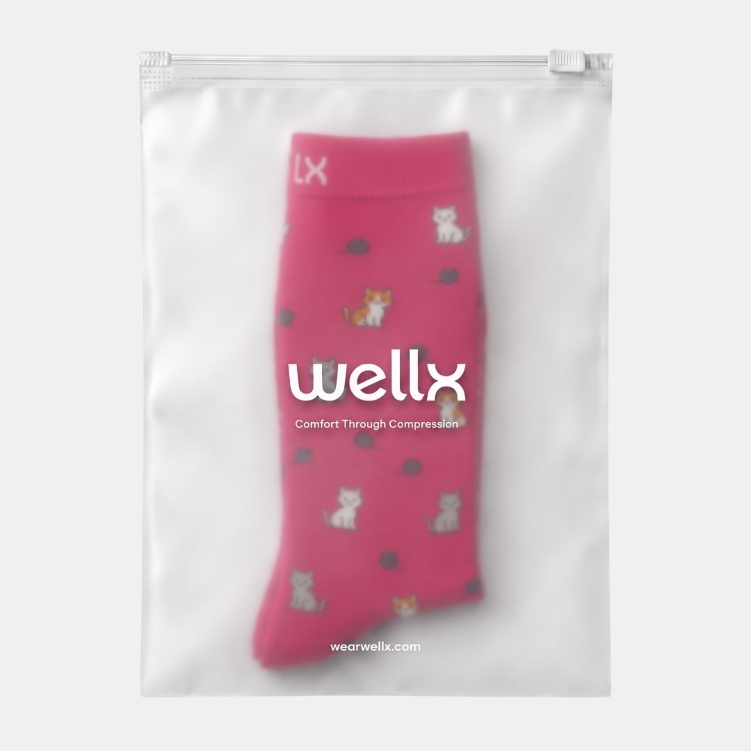 Kittens Pink Compression Socks