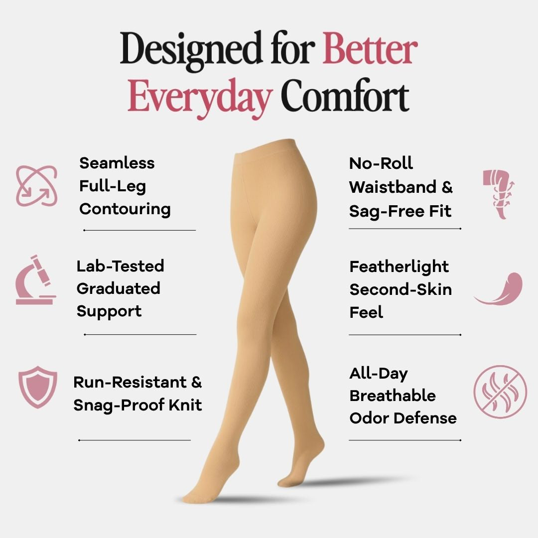 Light Beige Compression Tights