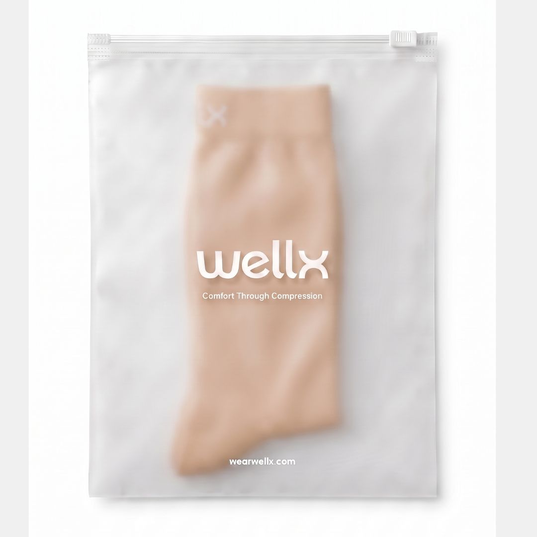 Light Brown Wide Calf Compression Socks