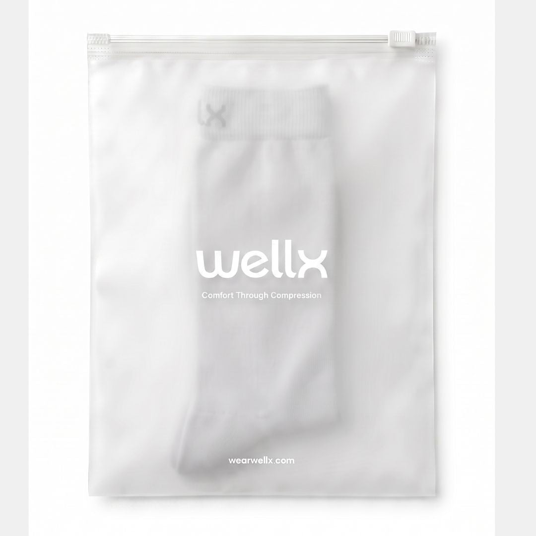 Light Grey Wide Calf Compression Socks