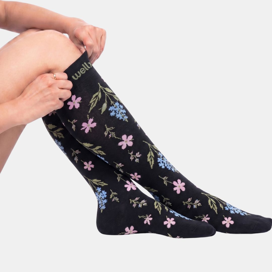 Lily Black Compression Socks