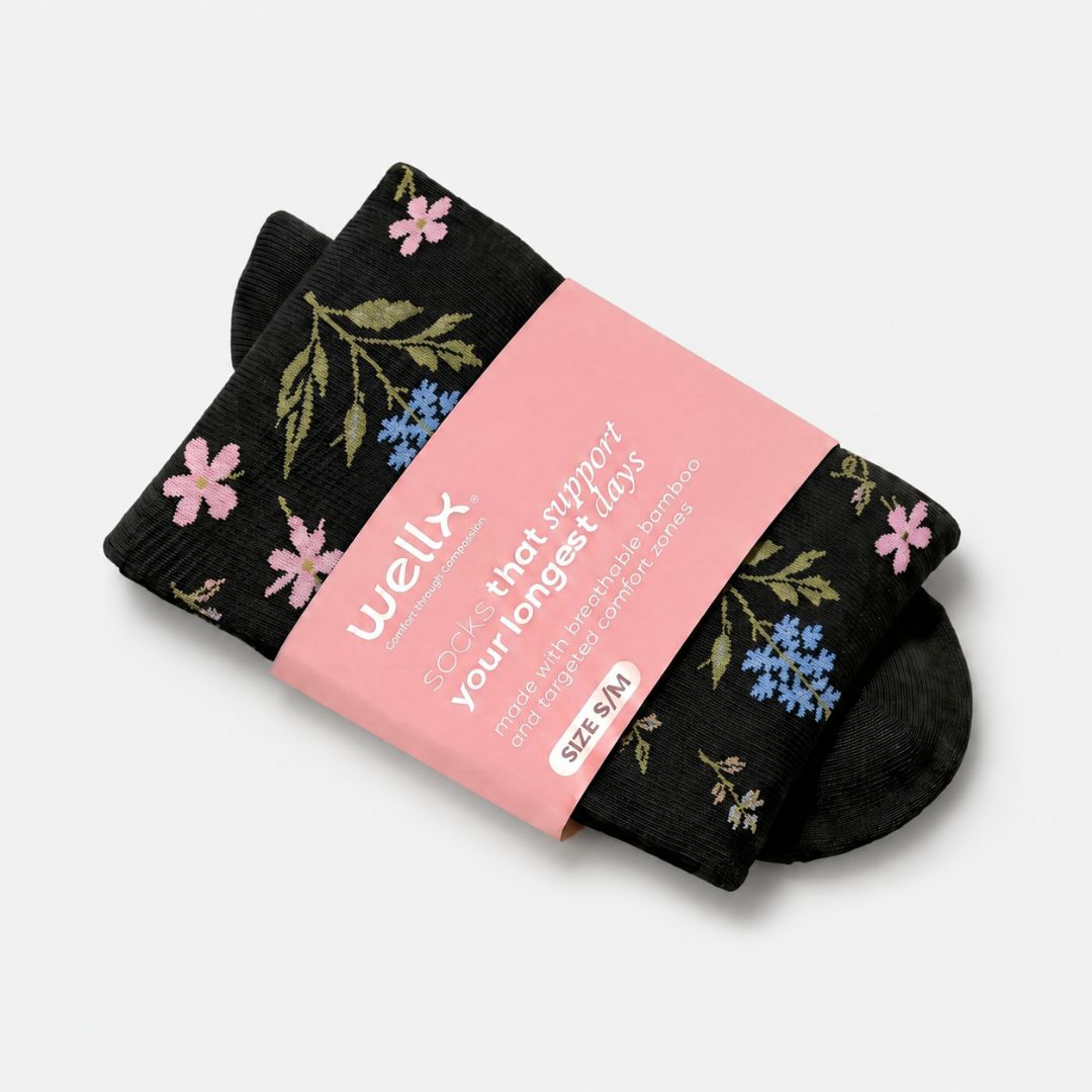 Lily Black Compression Socks