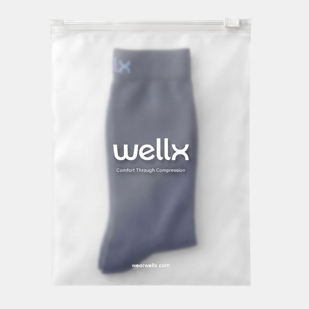 Navy Blue Wide Calf Compression Socks