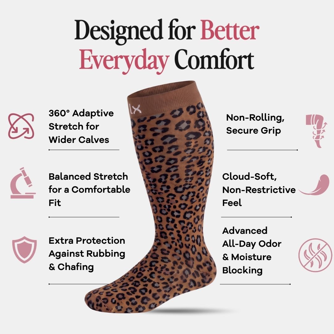 Panther Wide Calf Compression Socks