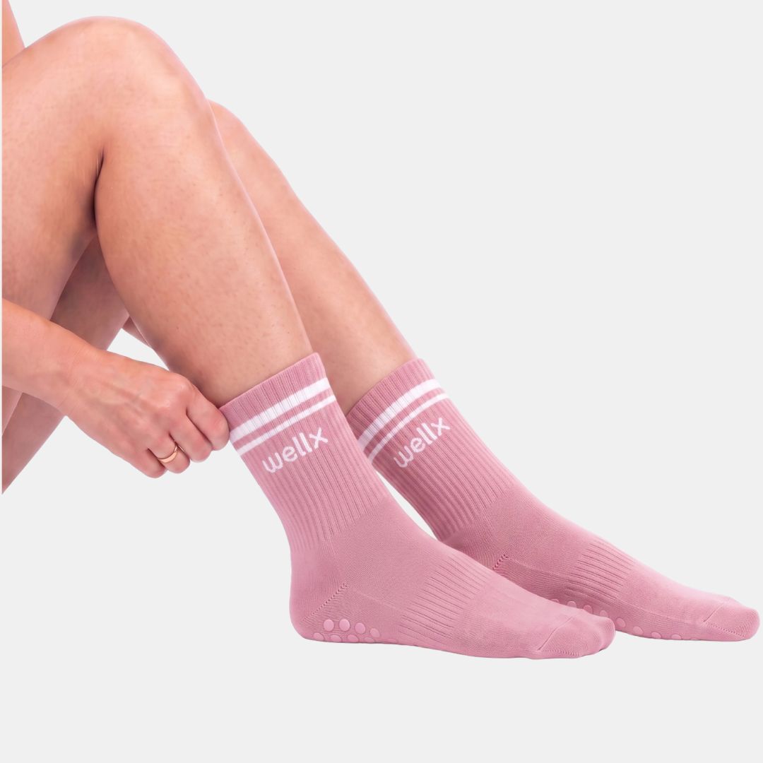 Vintage Pink Balance Grip Socks