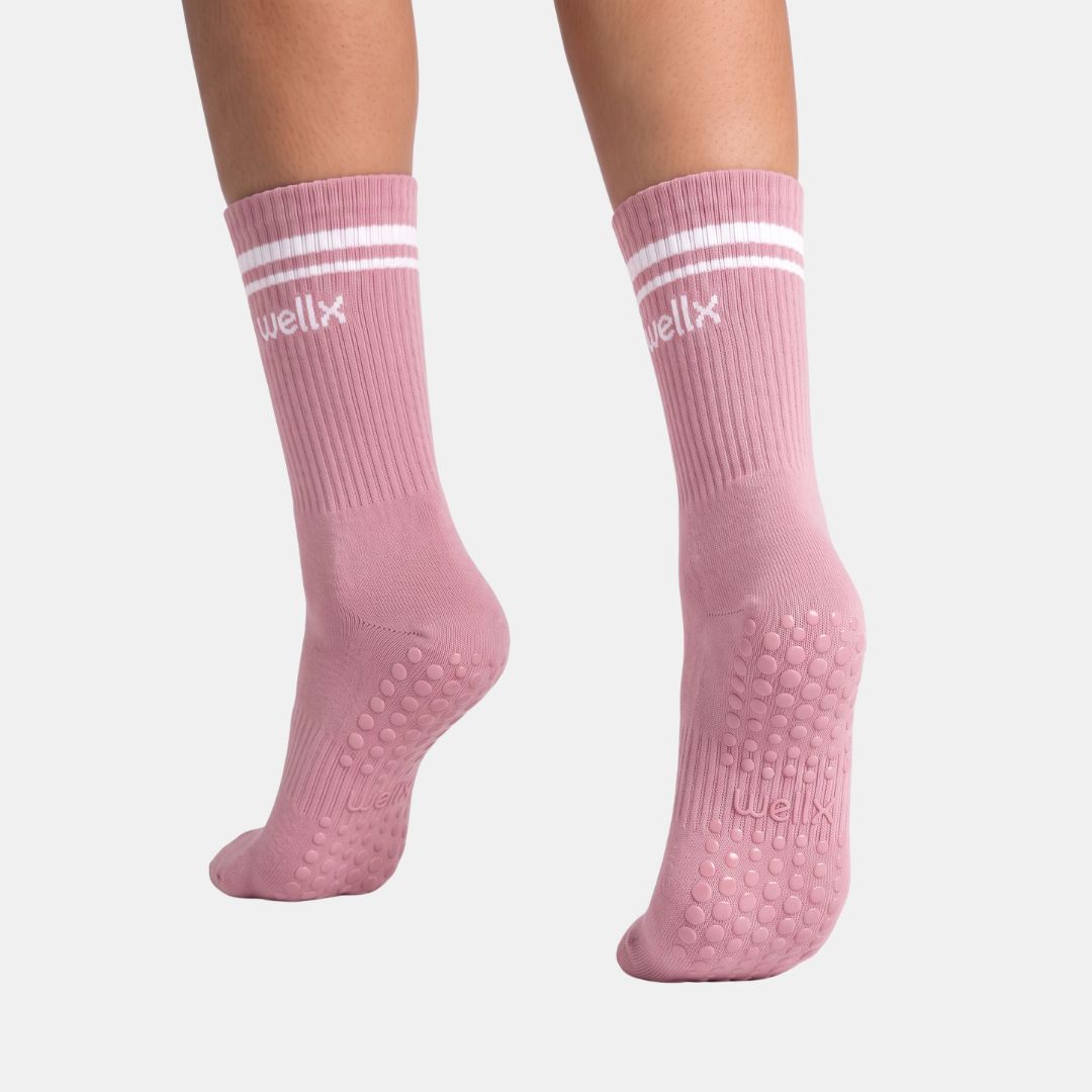 Vintage Pink Balance Grip Socks