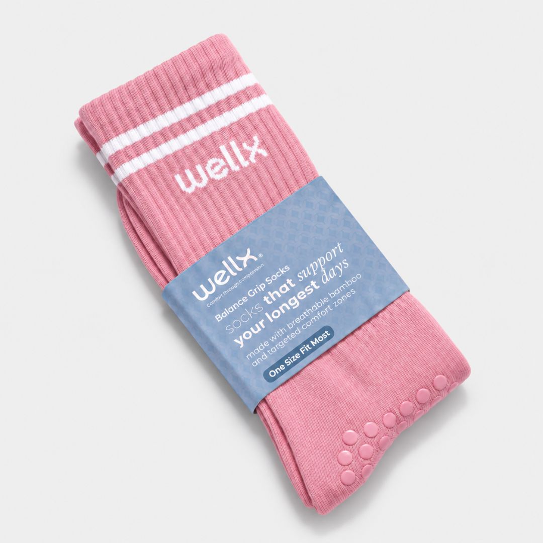 Vintage Pink Balance Grip Socks