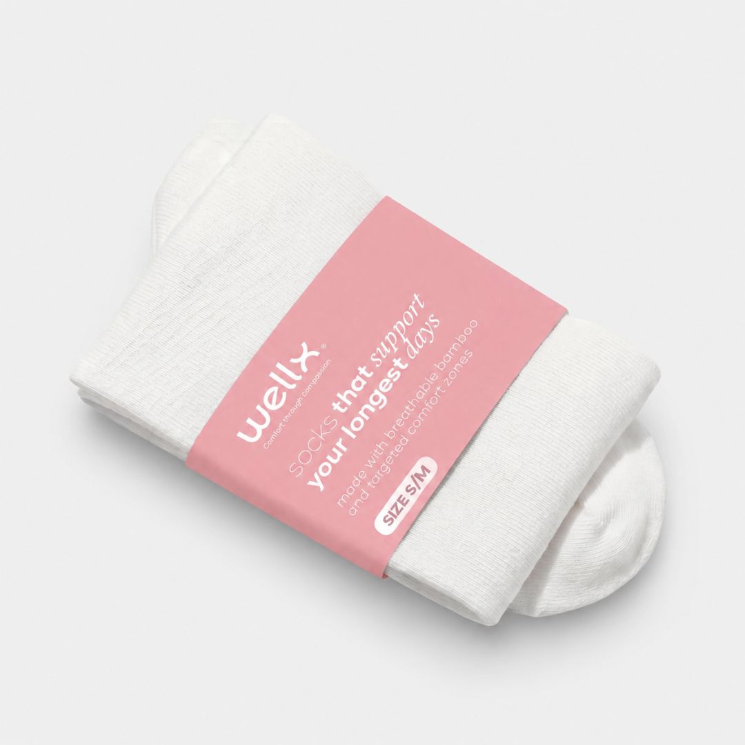 White Compression Socks
