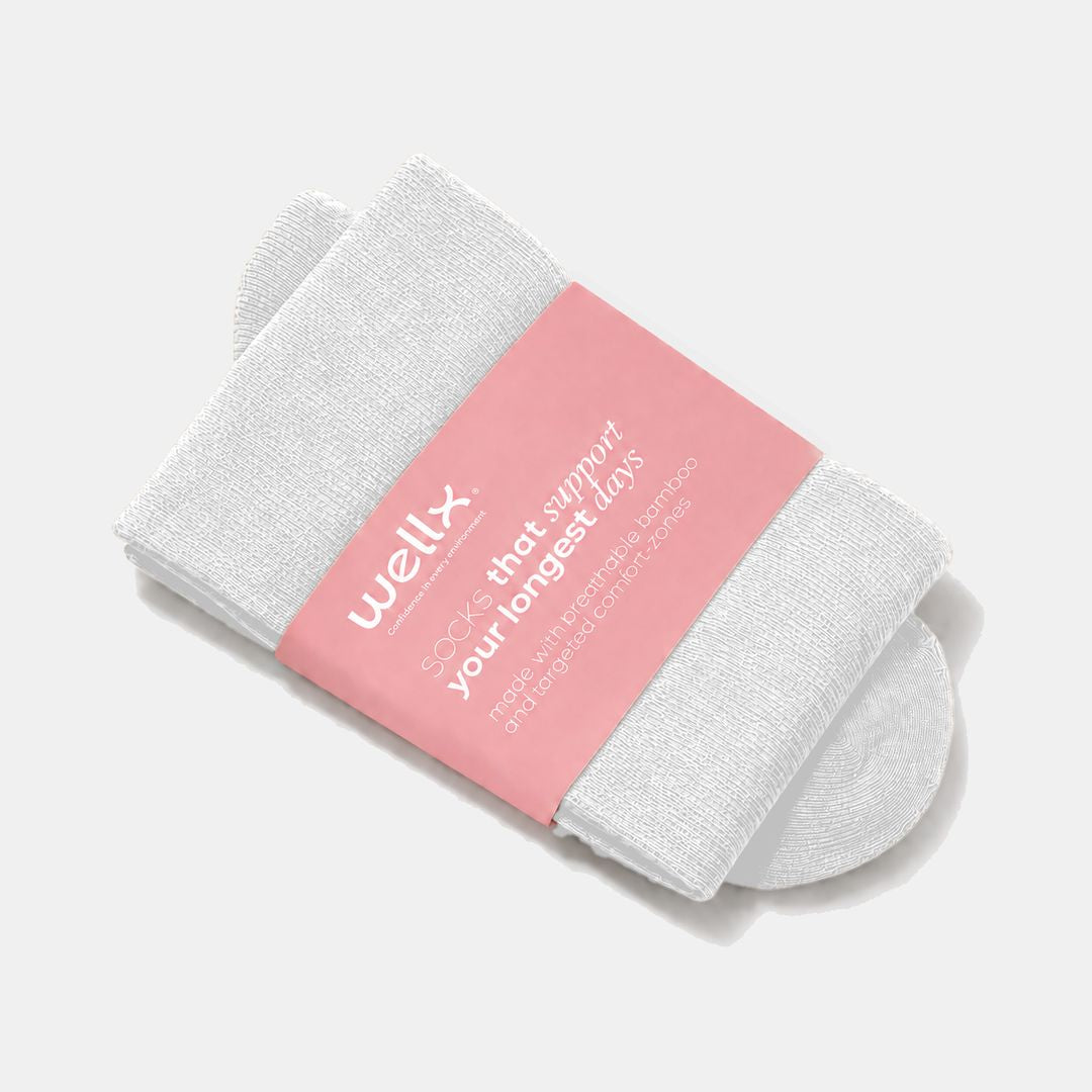White Wide Calf Compression Socks
