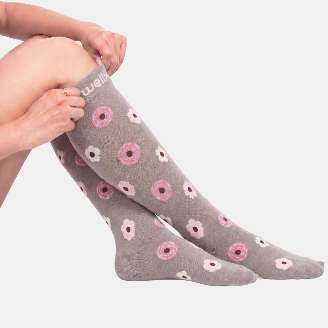 Flowers Gravel Compression Socks