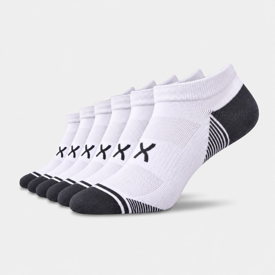3-Pack Power Stride Ankle Socks White