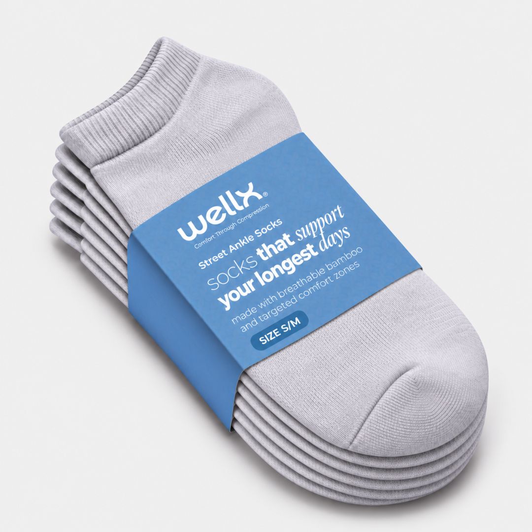 3-Pack Street Ankle Socks Men Grey