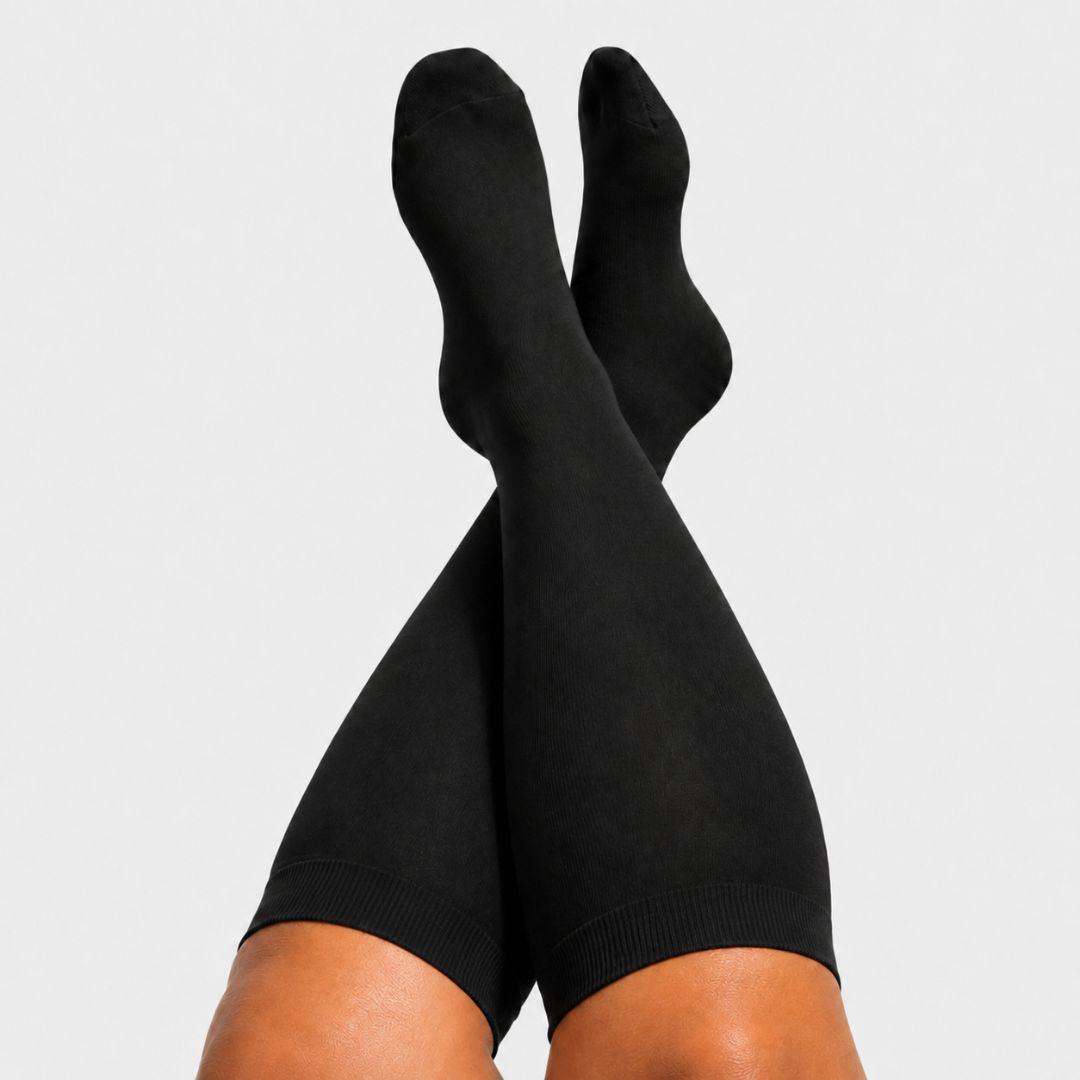 Black Wide Calf Compression Socks