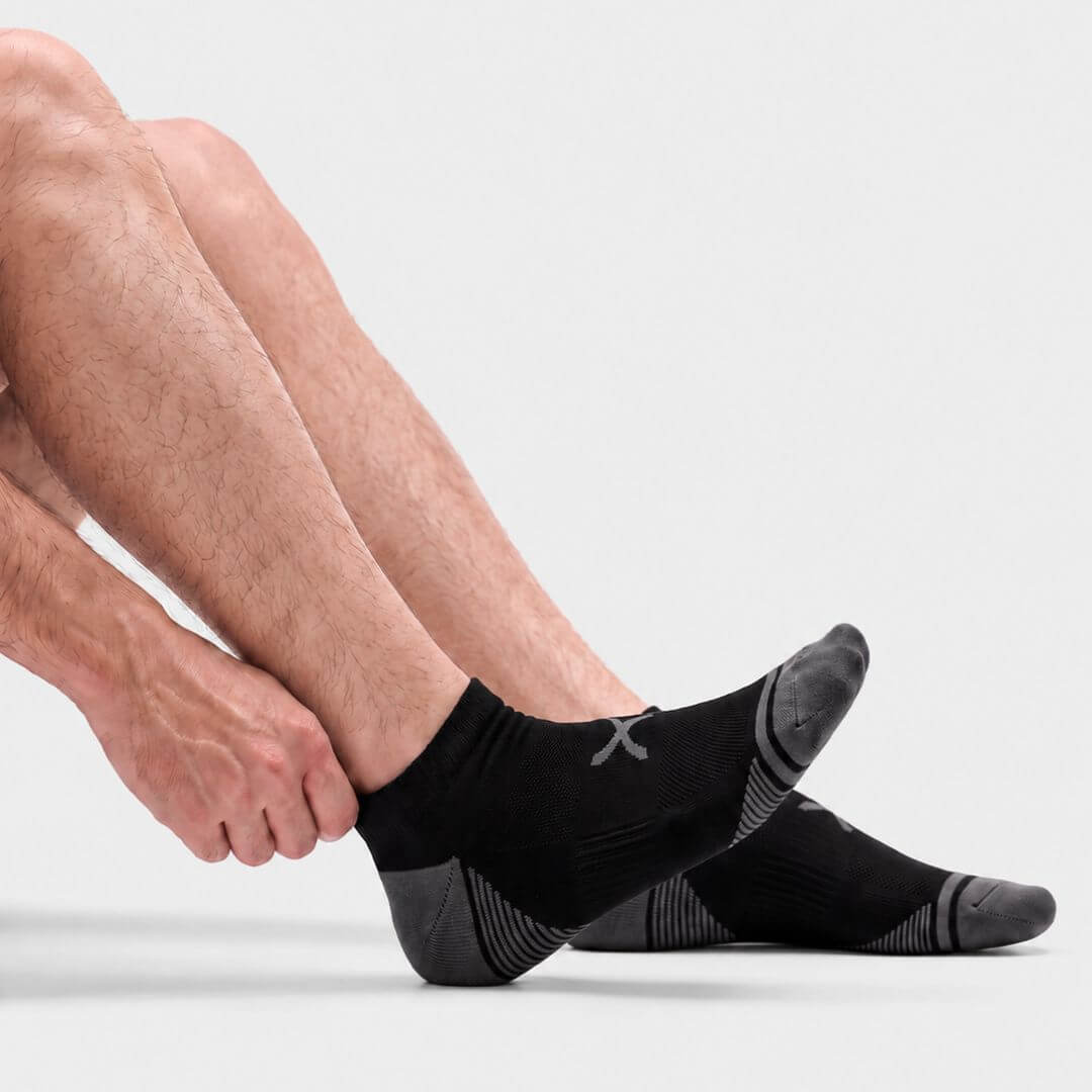3-Pack Power Stride Ankle Socks Men Black