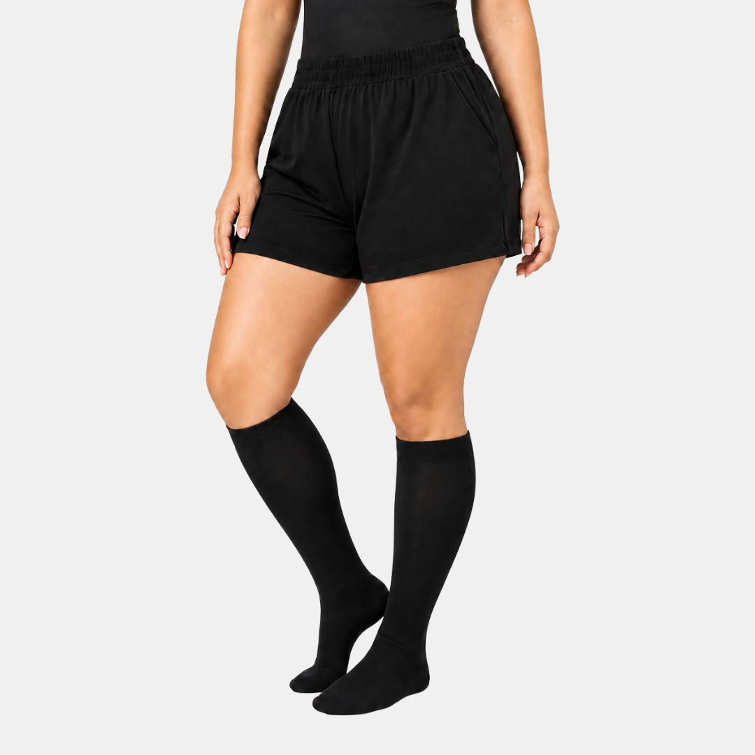 Black Wide Calf Compression Socks