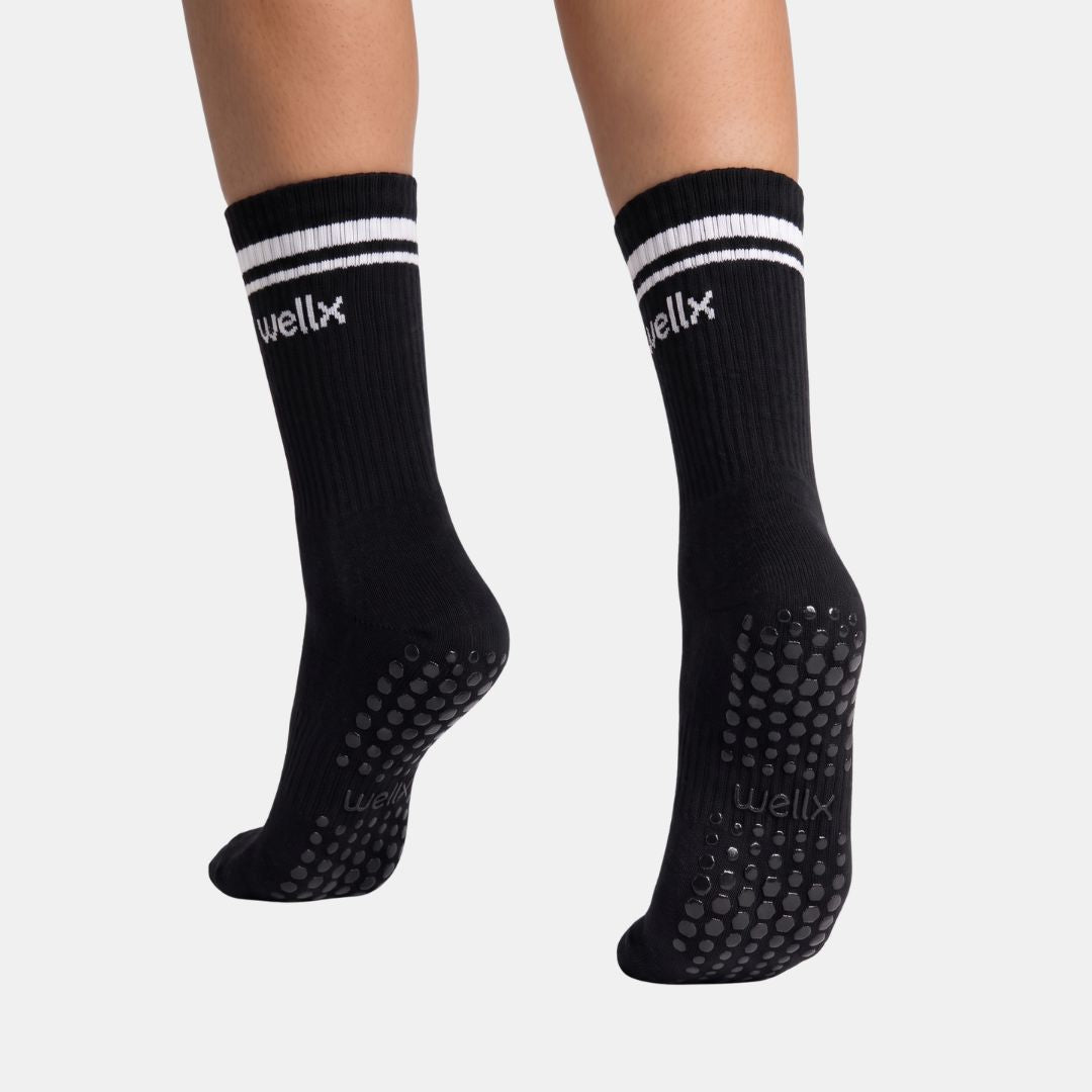 Black Balance Grip Socks