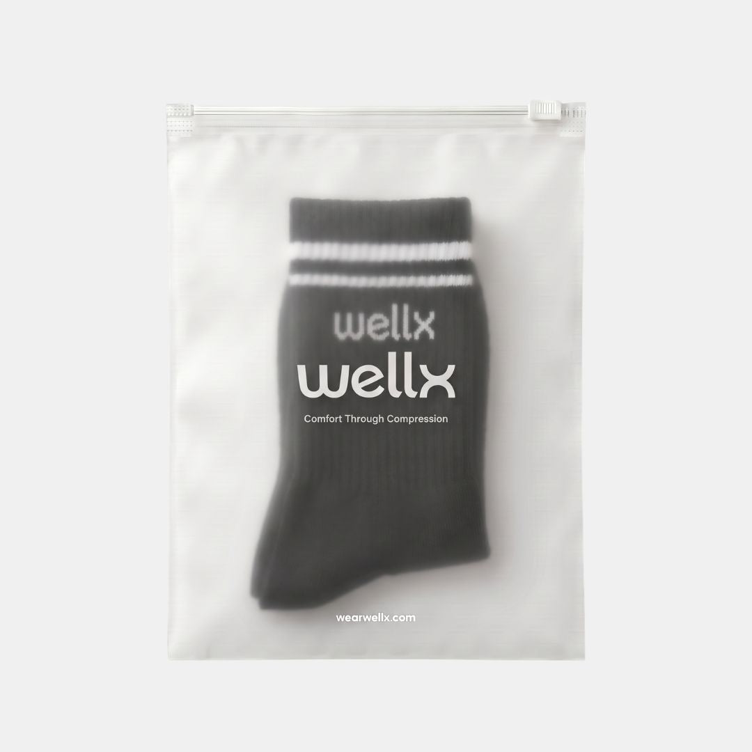Black Balance Grip Socks