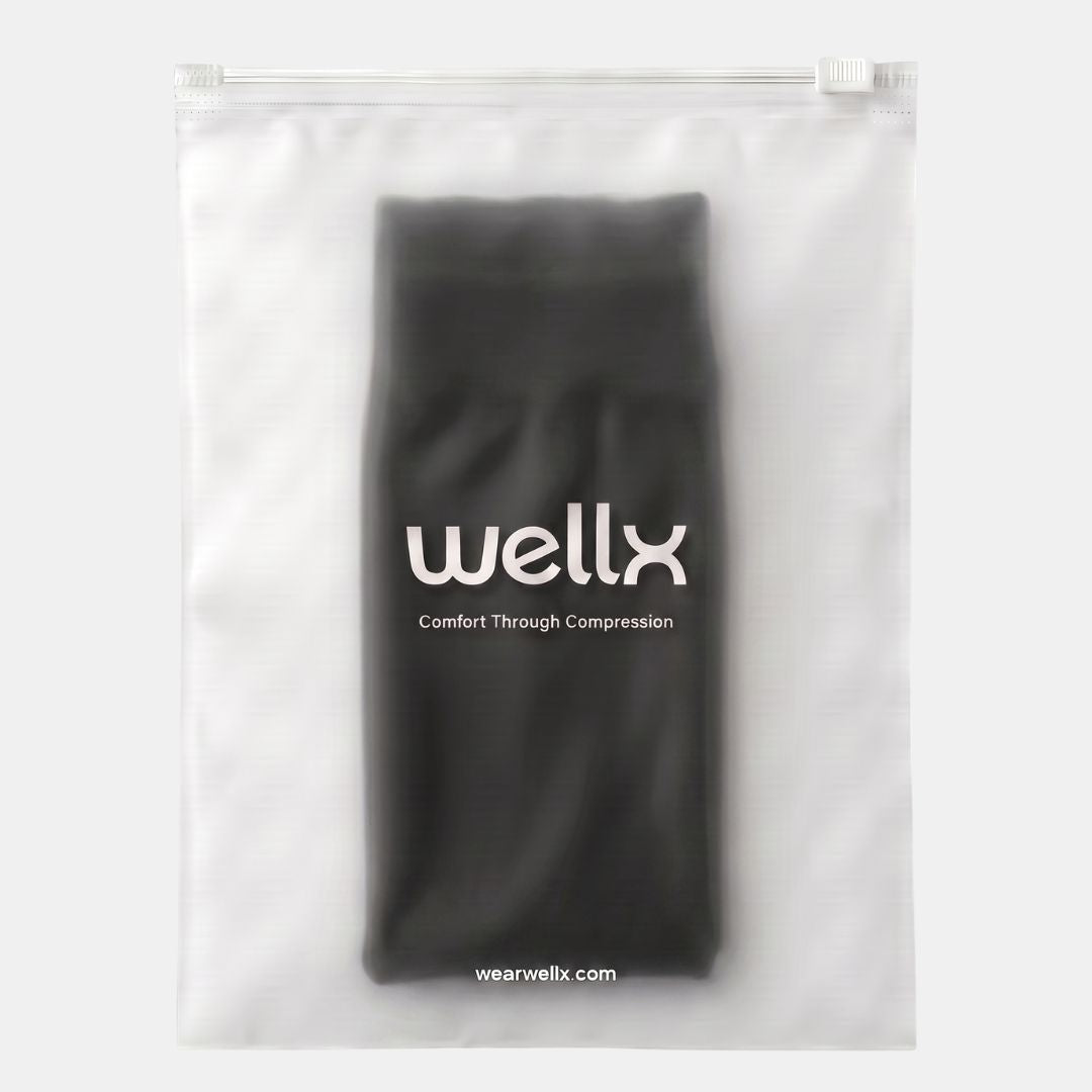 Black Thigh-High Compression Stockings