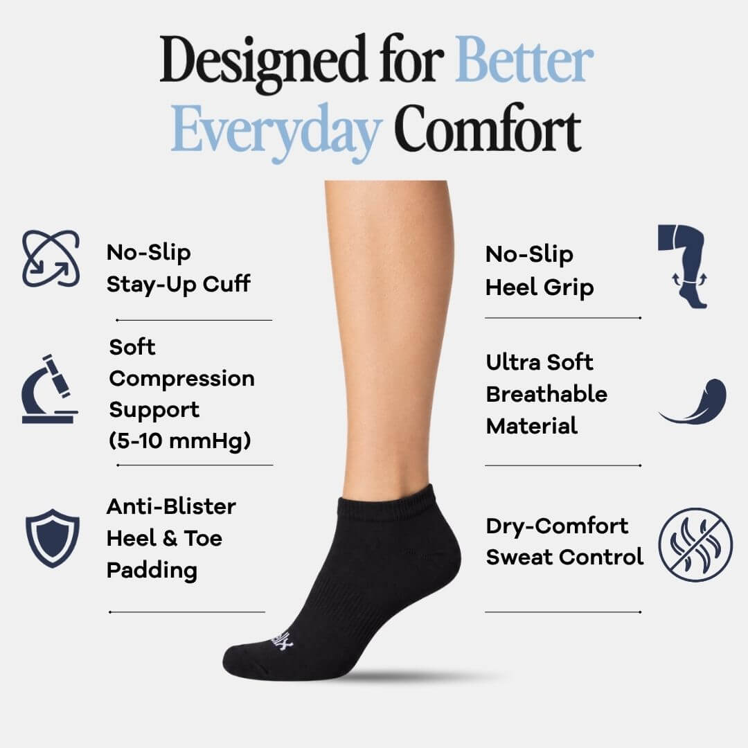 3-Pack Street Ankle Socks Men Black