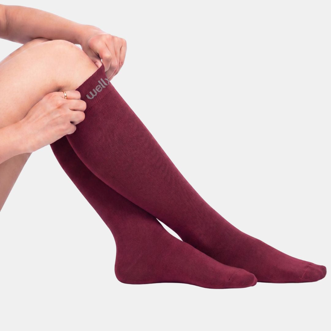 Burgundy Compression Socks
