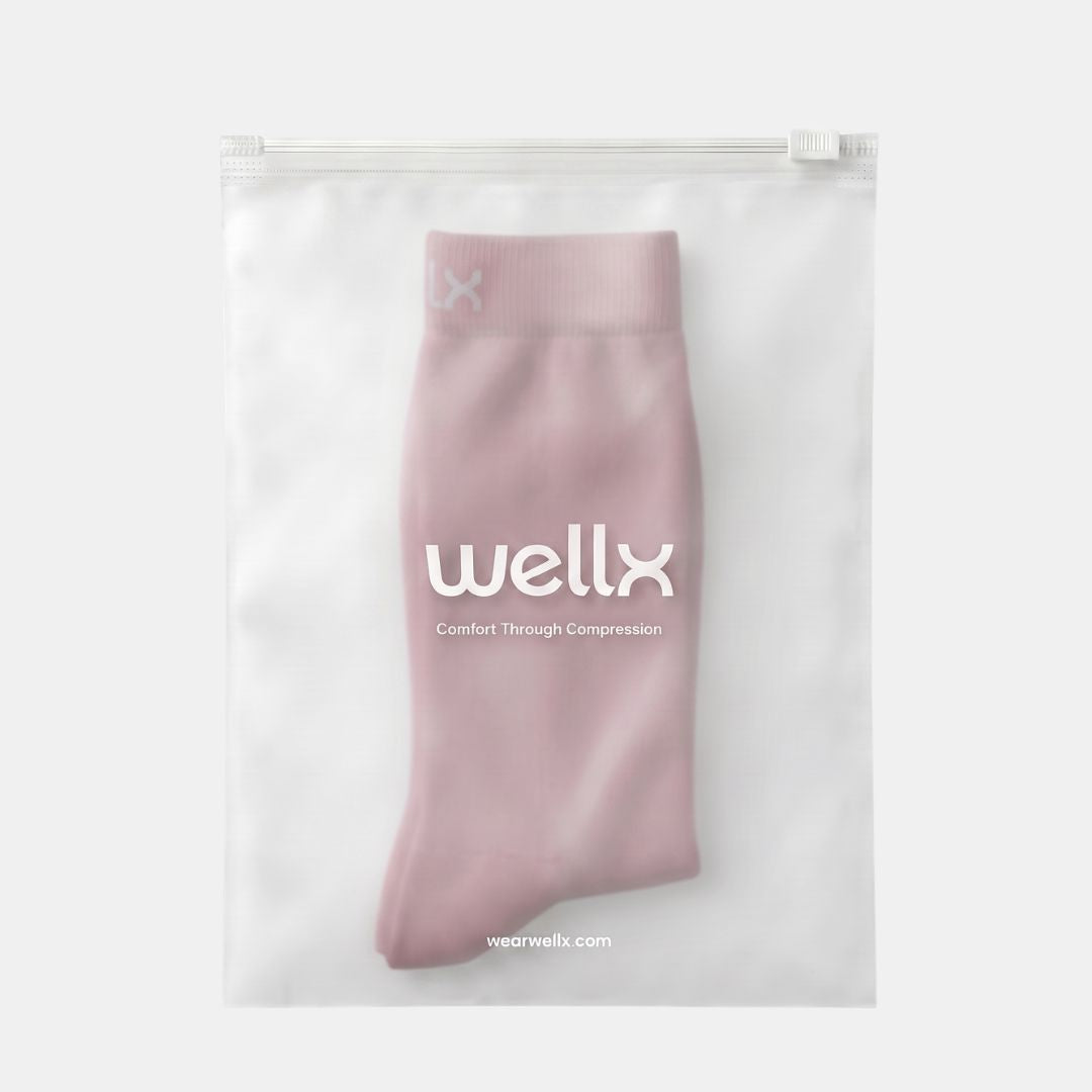 Burgundy Wide Calf Compression Socks Men