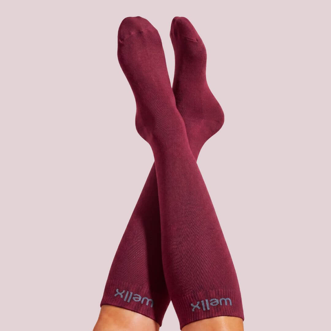 Burgundy Compression Socks