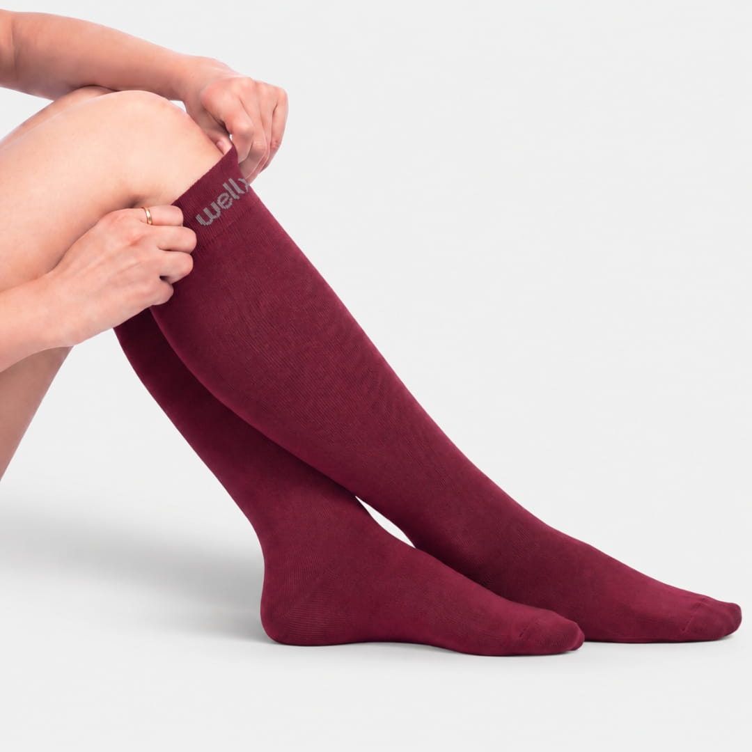 Burgundy Compression Socks