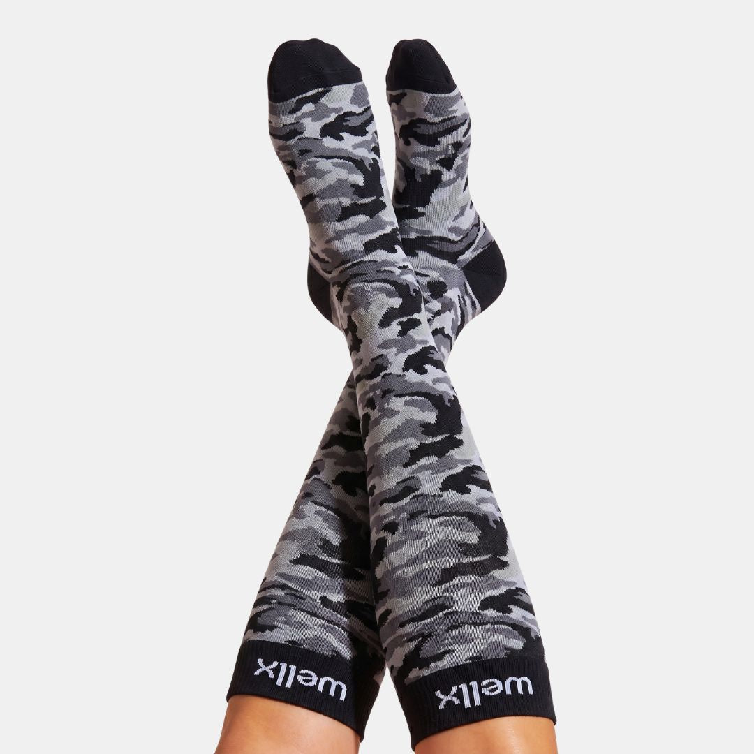 Camouflage Black Compression Socks