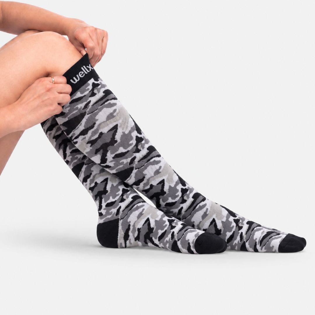 Camouflage Black Compression Socks