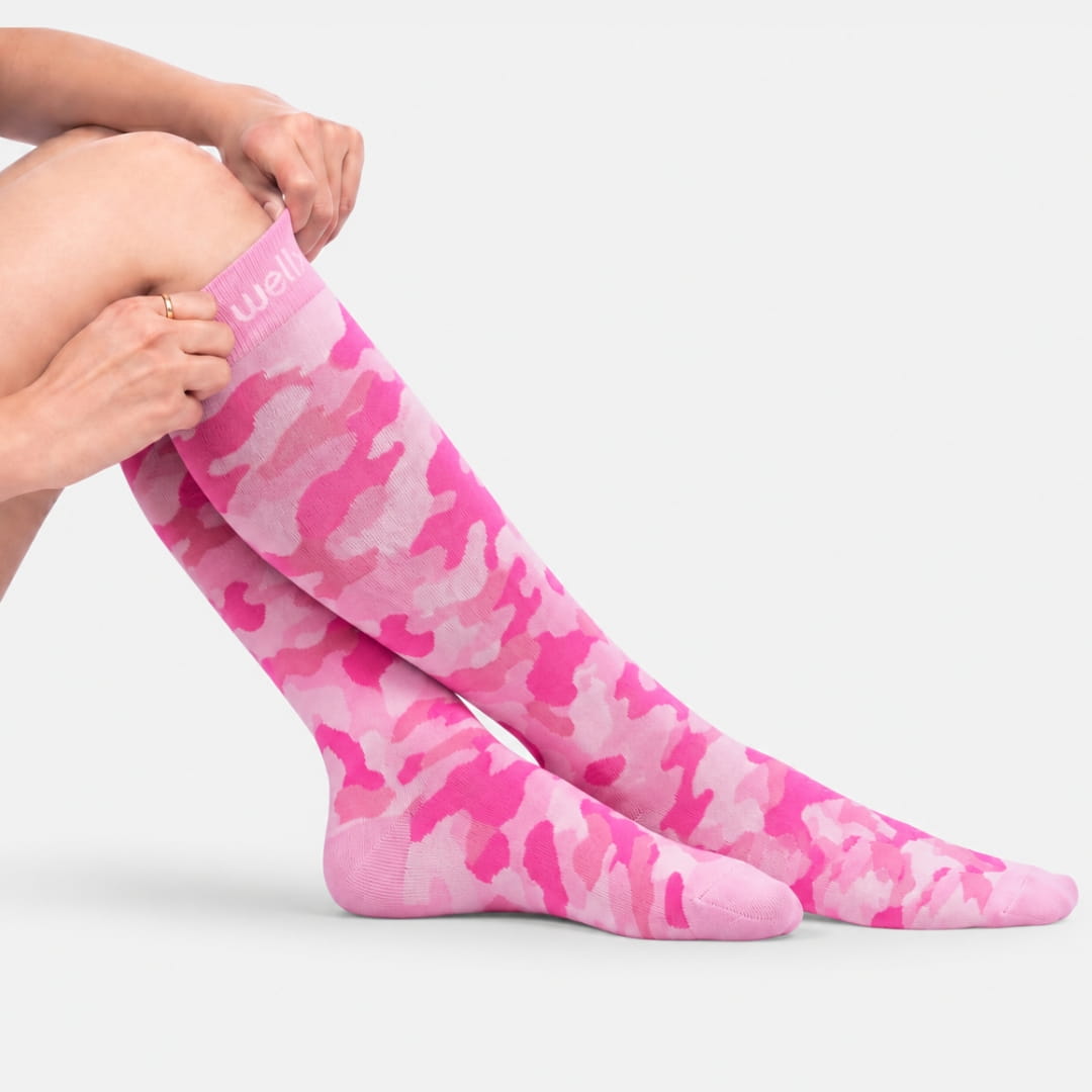 Camouflage Pink Compression Socks