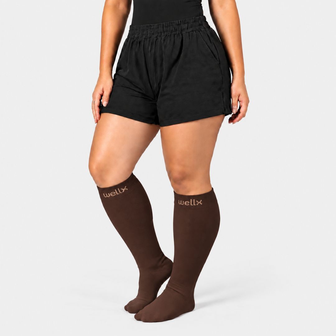 Espresso Wide Calf Compression Socks