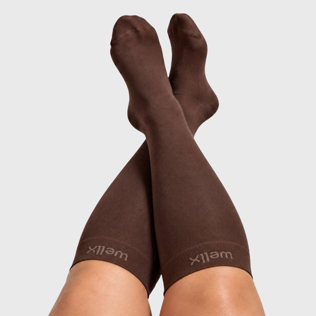 Espresso Wide Calf Compression Socks Men