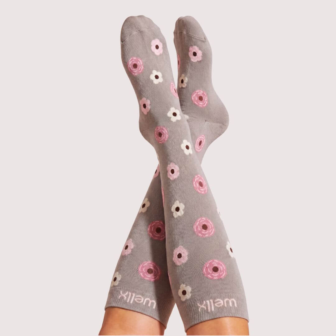 Flowers Gravel Compression Socks