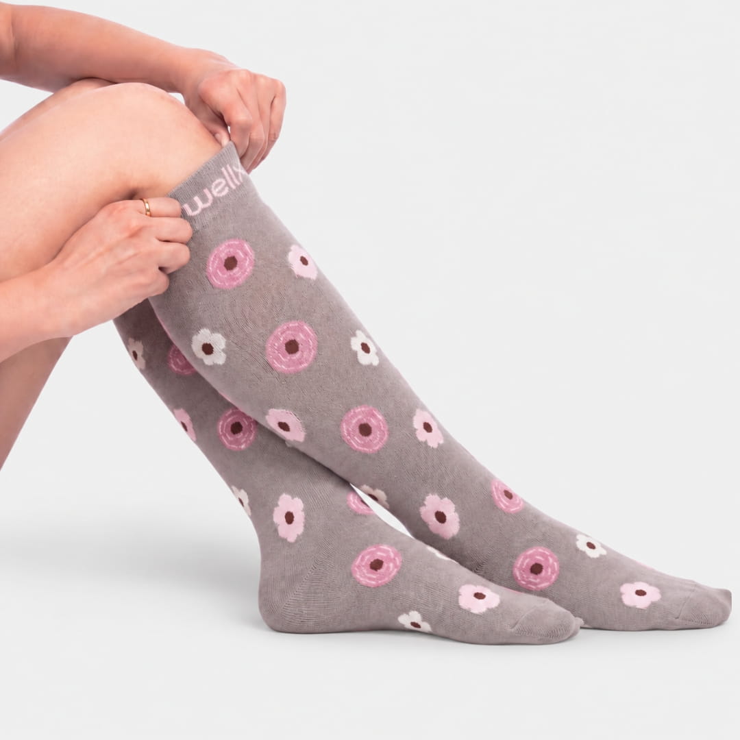 Flowers Gravel Compression Socks
