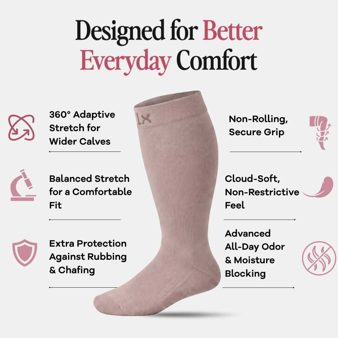 Gravel Wide Calf Compression Socks