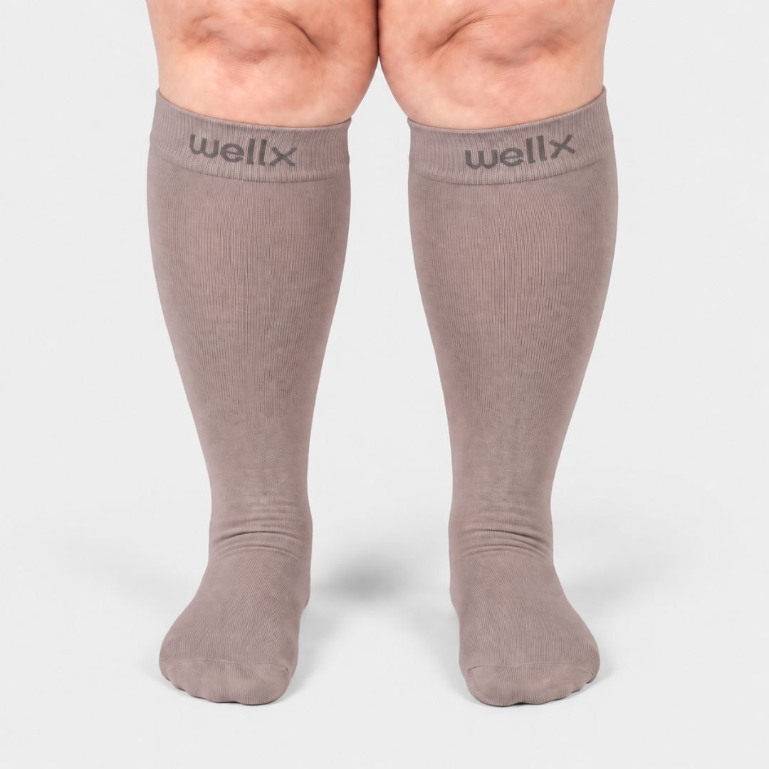 Gravel Wide Calf Compression Socks Men