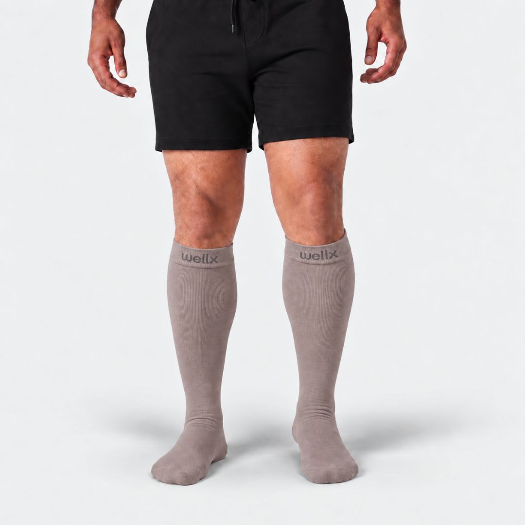 Gravel Wide Calf Compression Socks Men