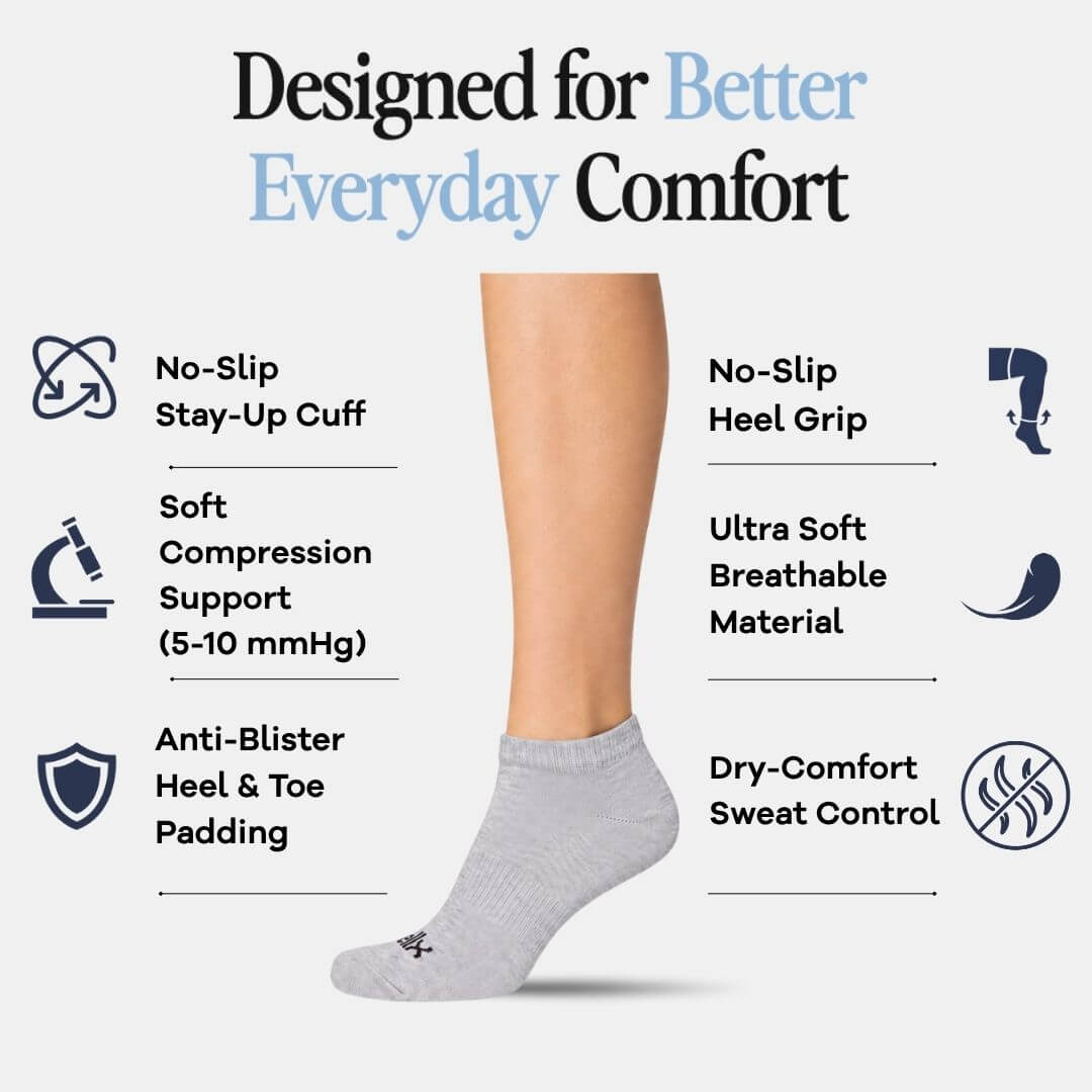 3-Pack Street Ankle Socks Men Grey