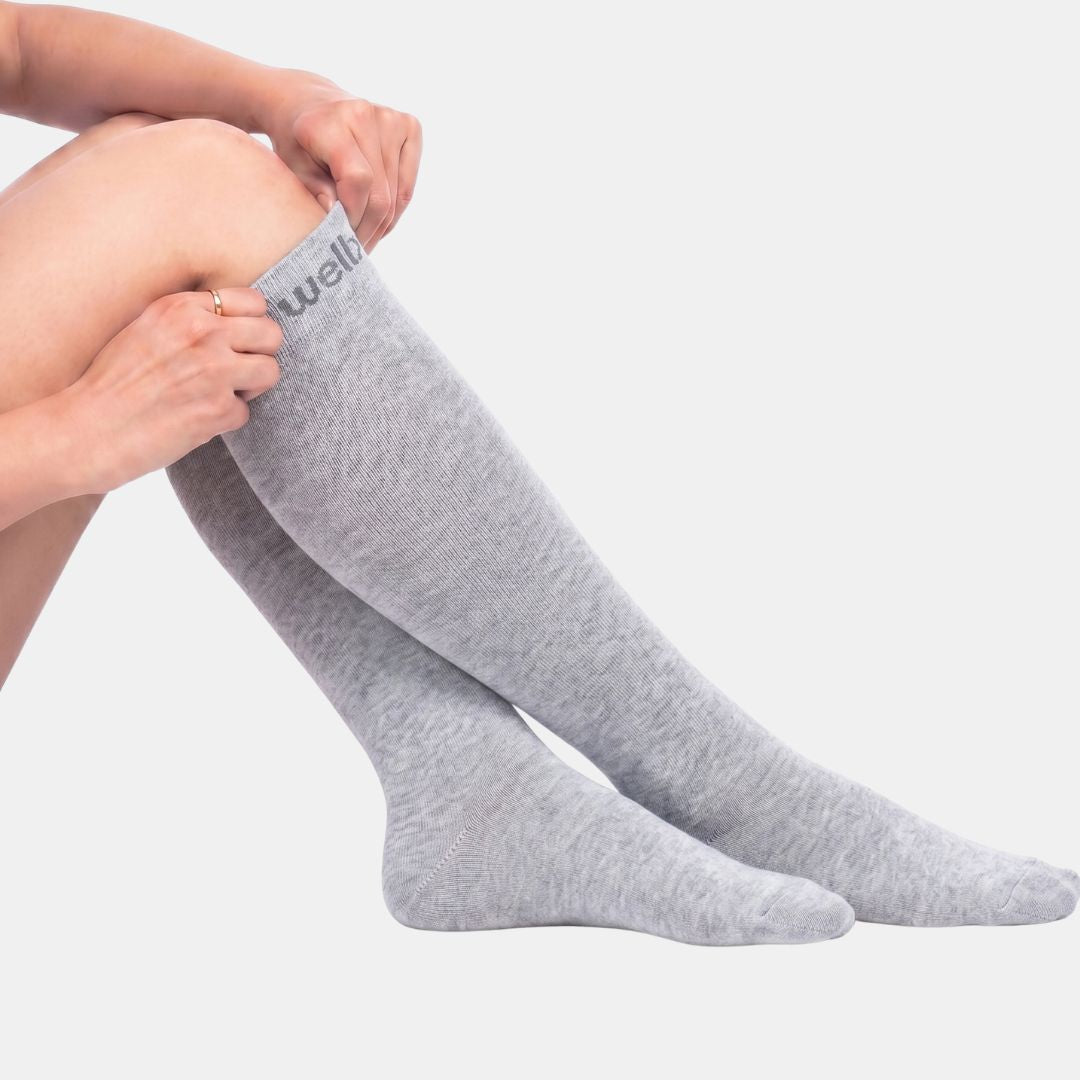 Heather Grey Compression Socks