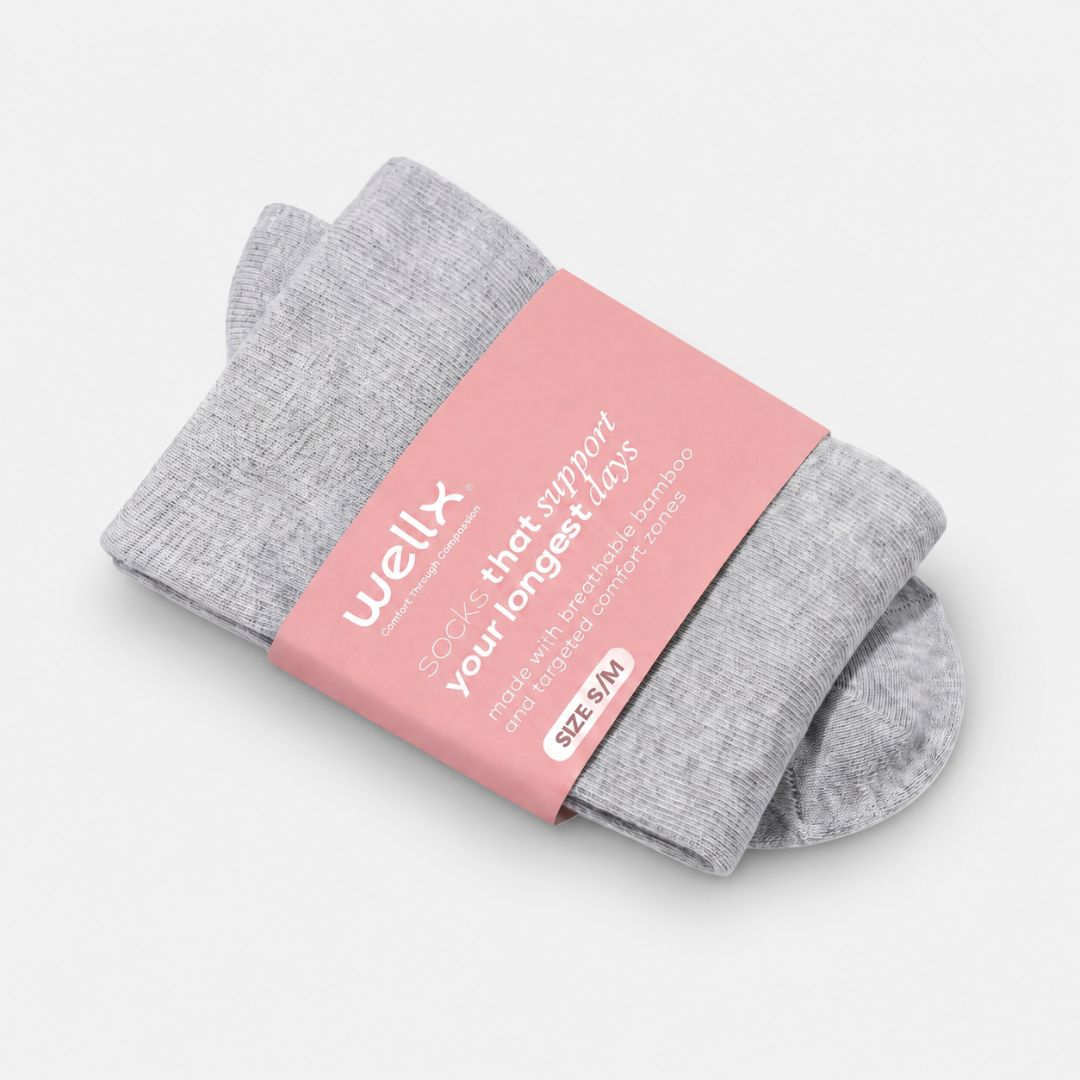Heather Grey Compression Socks